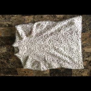 Cream angora animal print sweater
